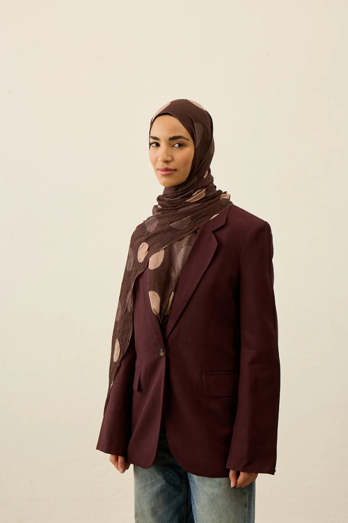 Polkadot Desen Aya Kraş Şal