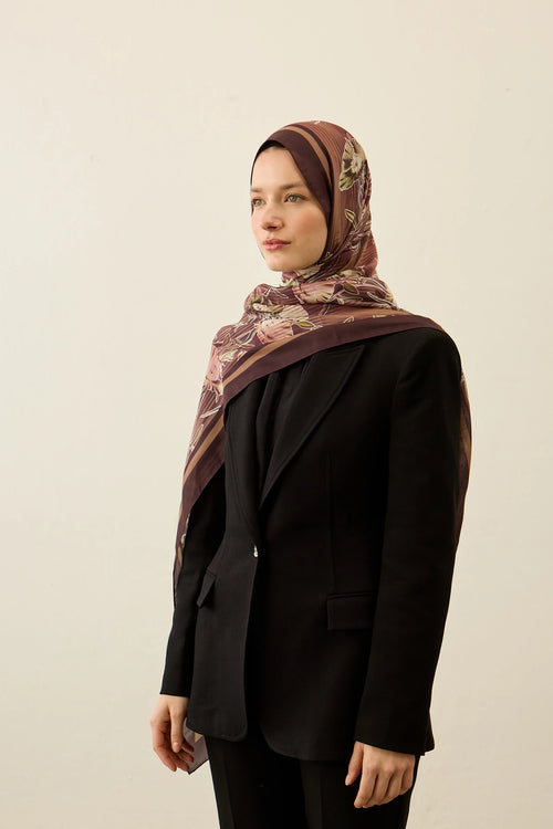 Floral Line Desen Liva Modal Şal