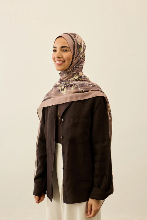 Floral Line Desen Liva Modal Şal