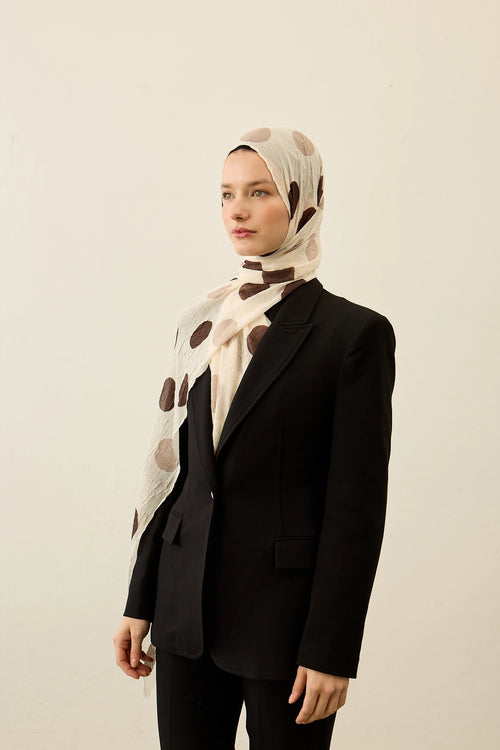 Polkadot Desen Aya Kraş Şal