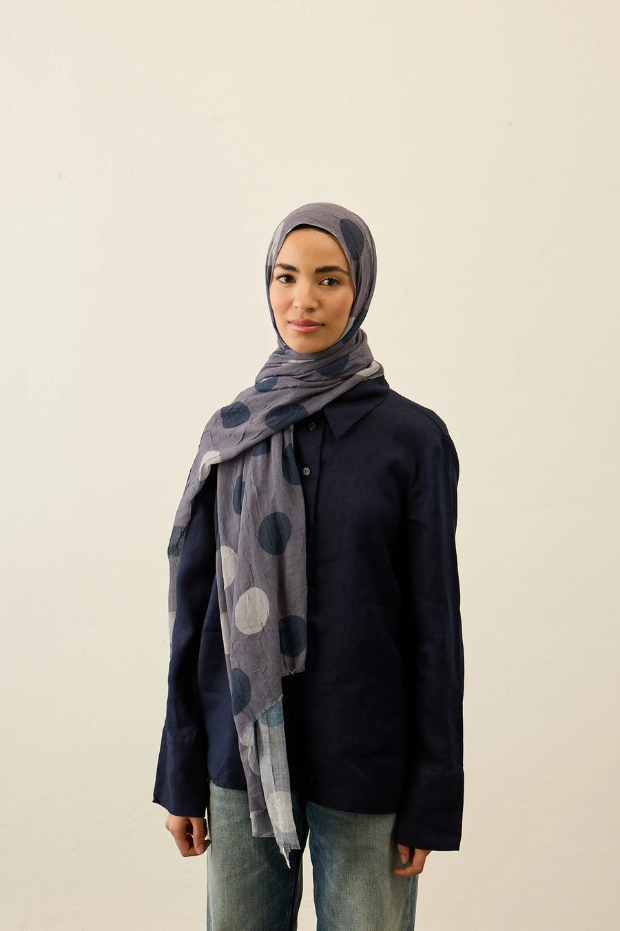 Polkadot Desen Aya Kraş Şal