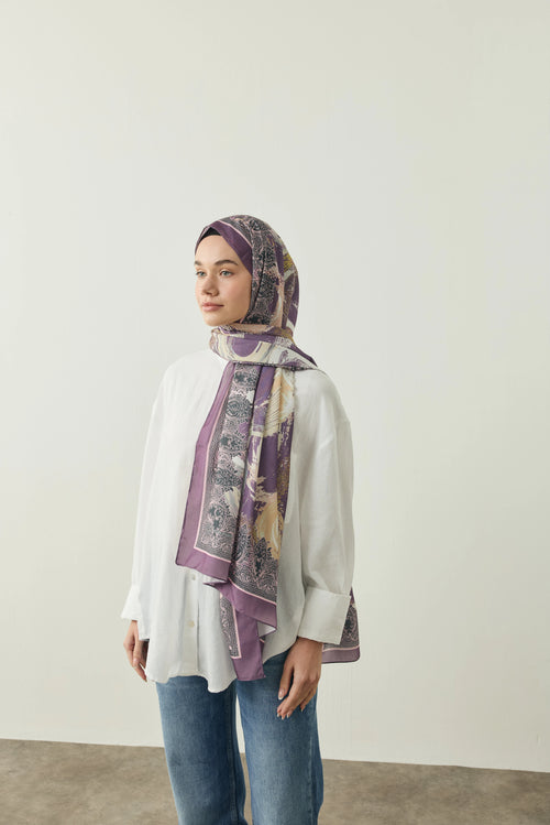 Antique Desen Medine İpeği Şal