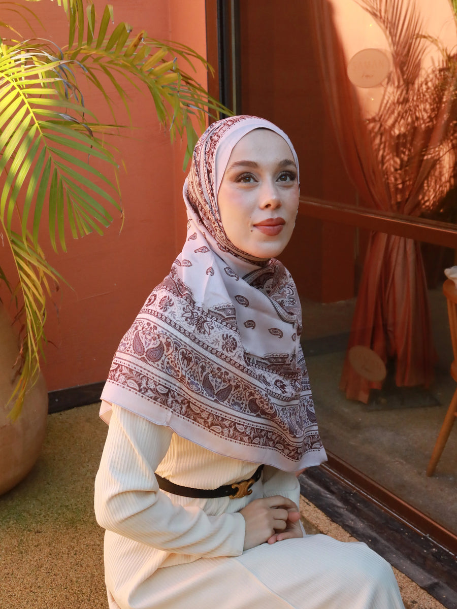 Madera Desen Pamuk Şal