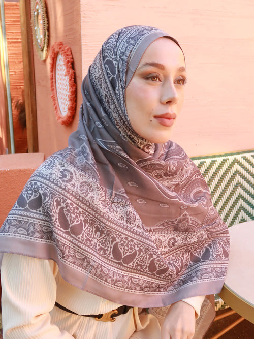 Madera Desen Pamuk Şal