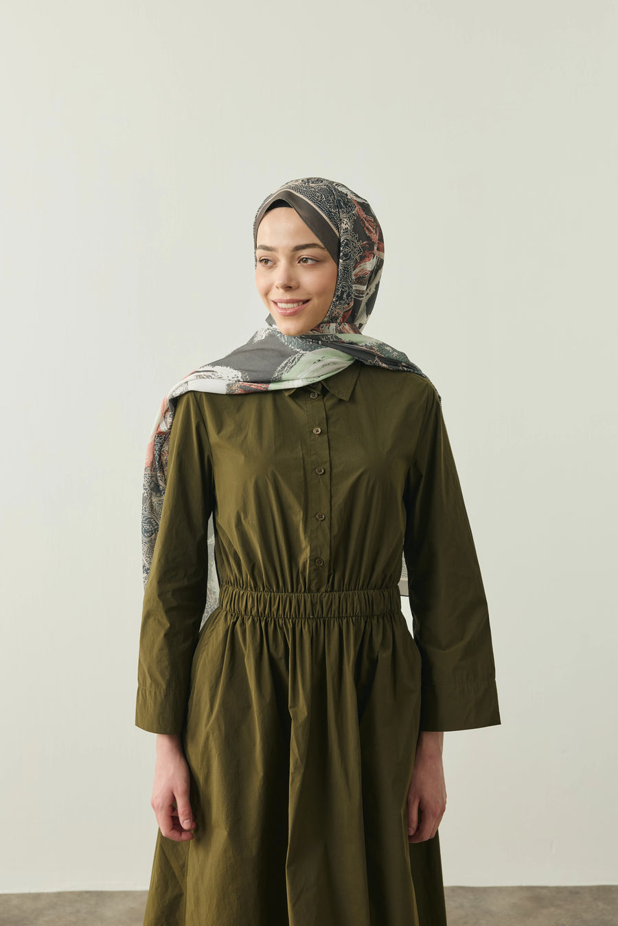 Antique Desen Medine İpeği Şal