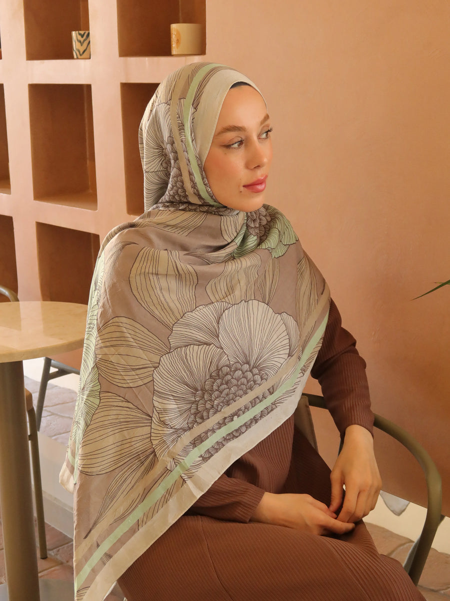 Seraflora Desen Bambu Şal