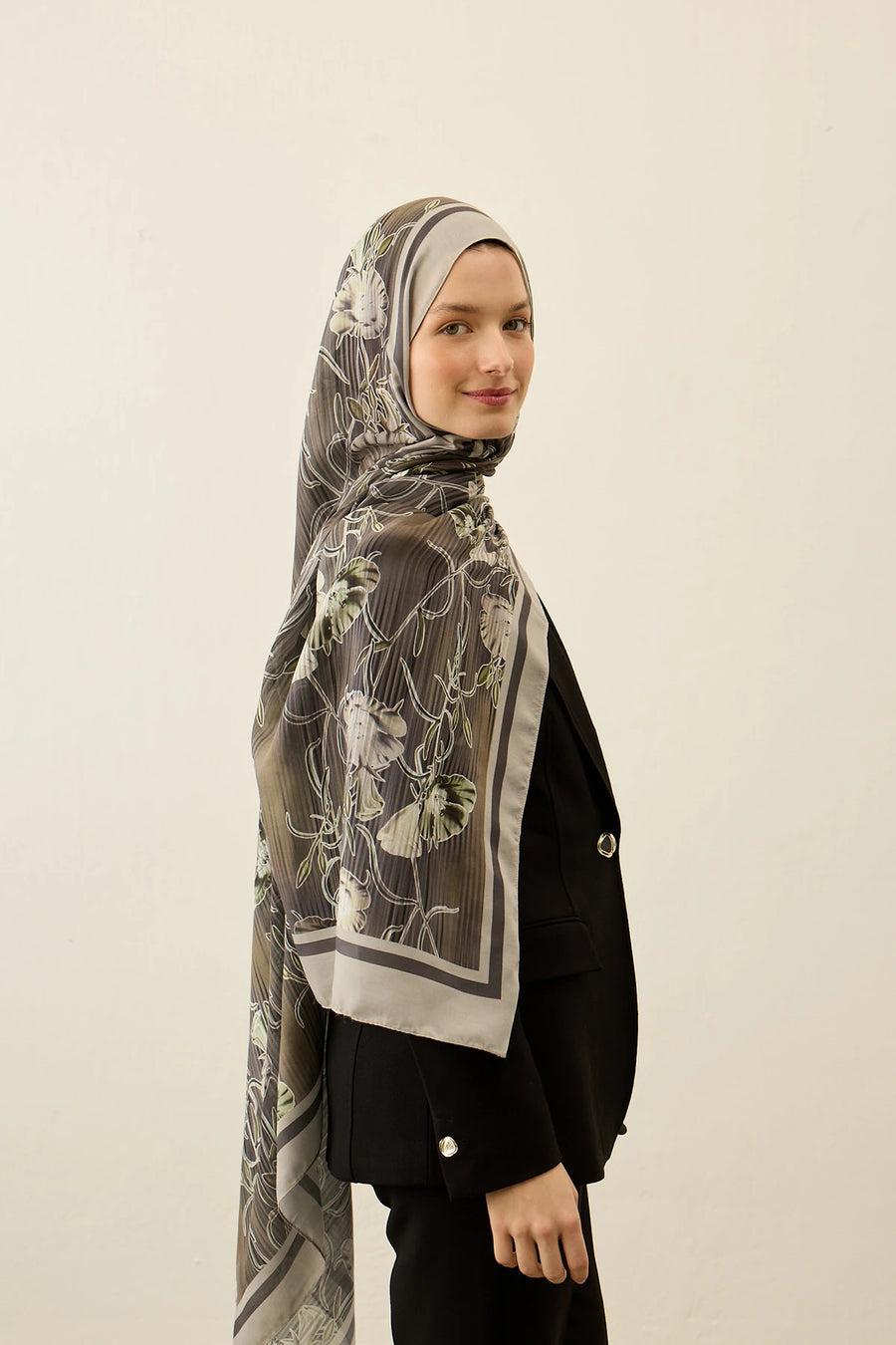 Floral Line Desen Liva Modal Şal