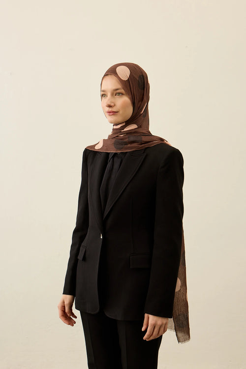 Polkadot Desen Aya Kraş Şal