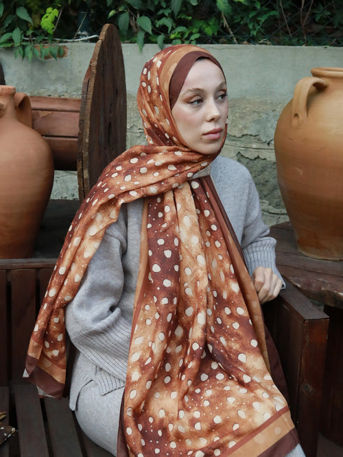 Geyik Desen Lina Şal