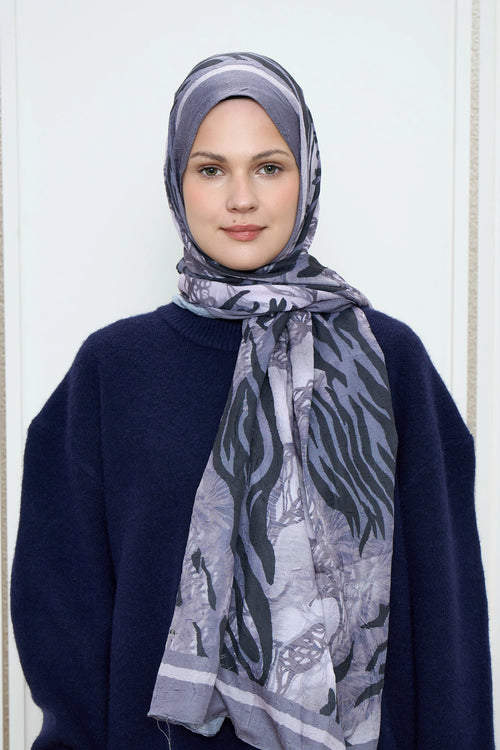 Zebra Desen Bambu Şal
