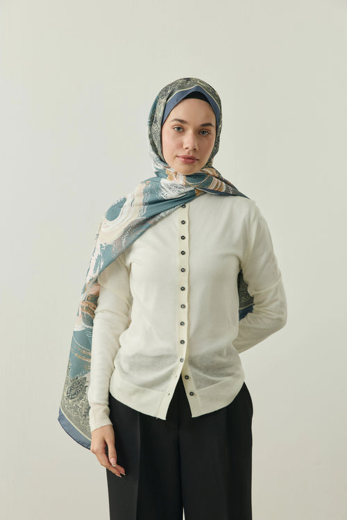 Antique Desen Medine İpeği Şal