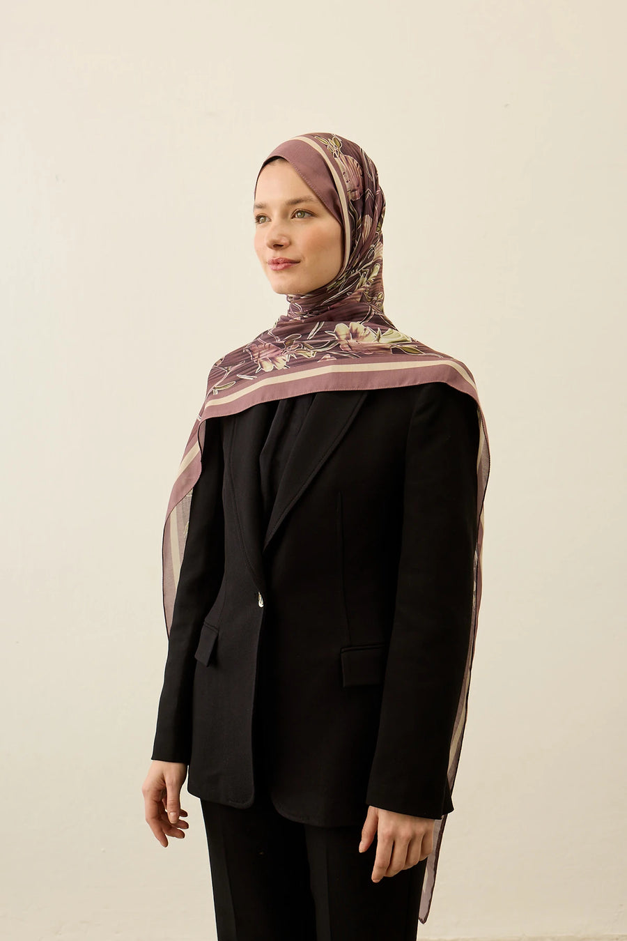 Floral Line Desen Liva Modal Şal