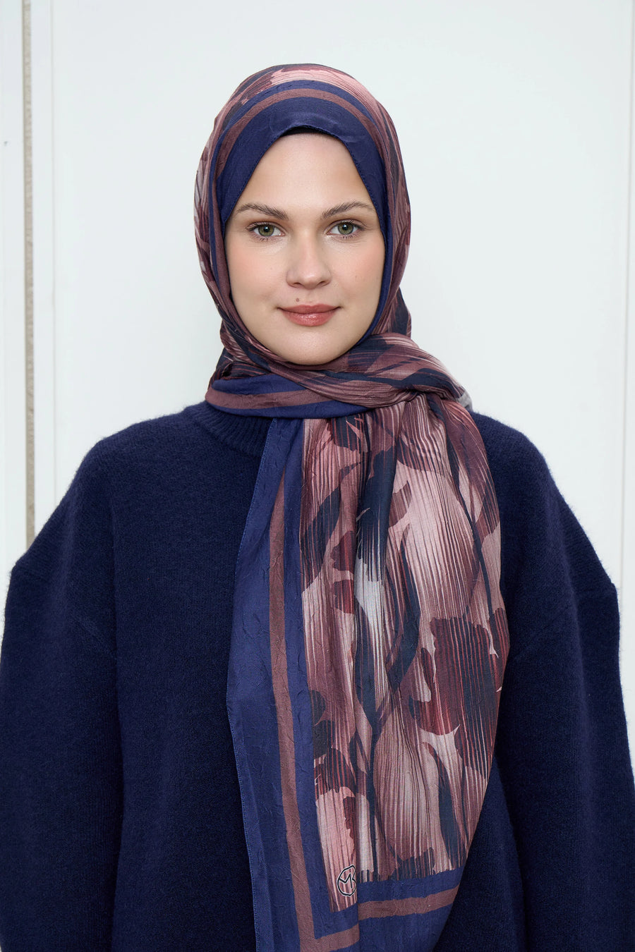 Line Flower Desen Bambu Şal