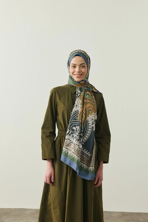 Pers Desen Medine İpeği Şal