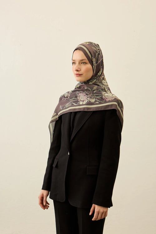 Floral Line Desen Liva Modal Şal