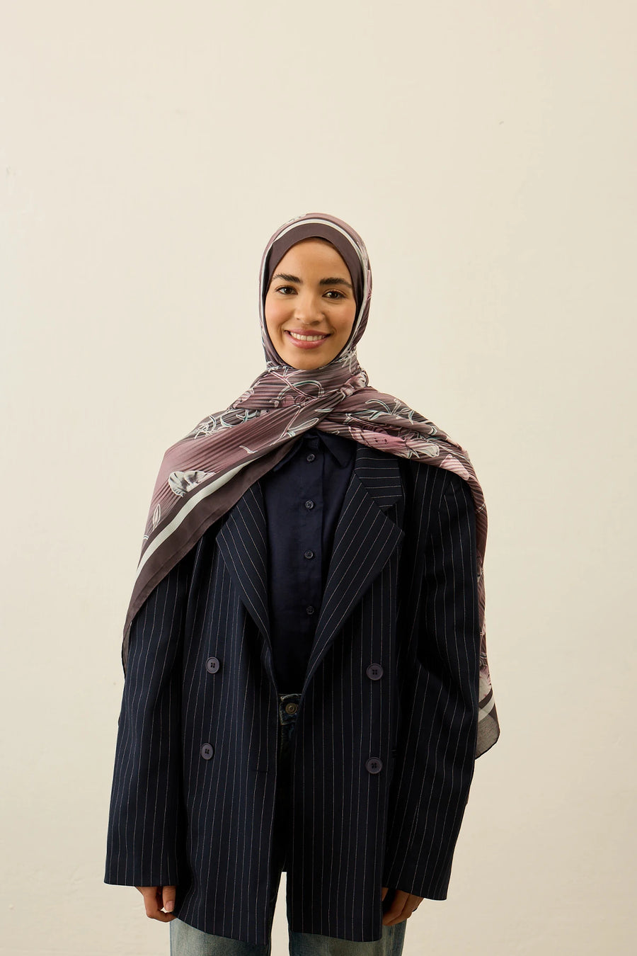 Floral Line Desen Liva Modal Şal