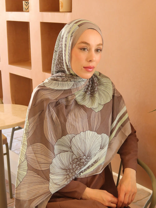 Seraflora Desen Bambu Şal