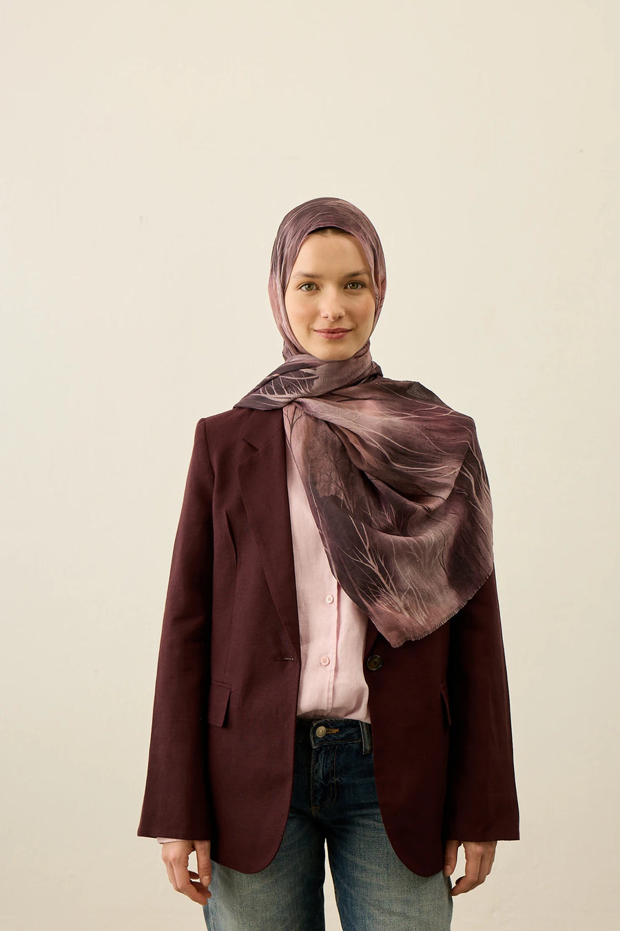 Silüet Desen Aya Kraş Şal