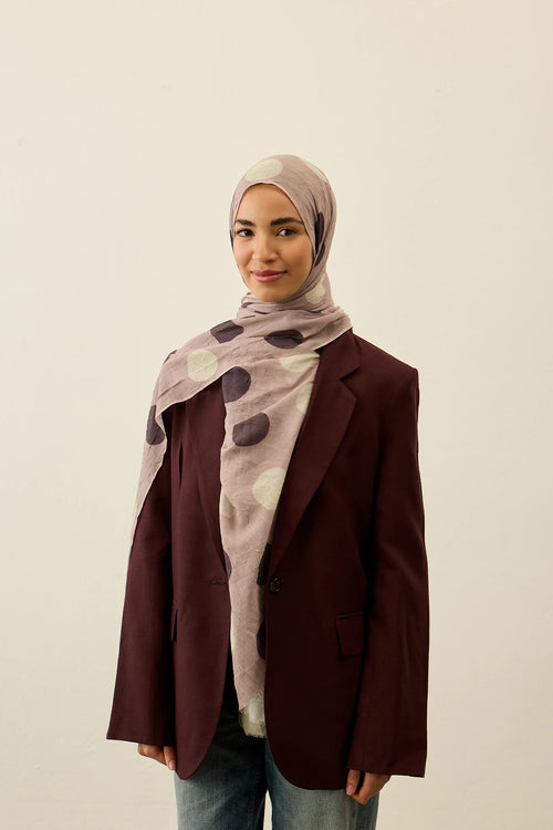 Polkadot Desen Aya Kraş Şal