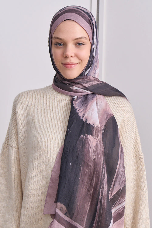 Soble Desen Bambu Şal