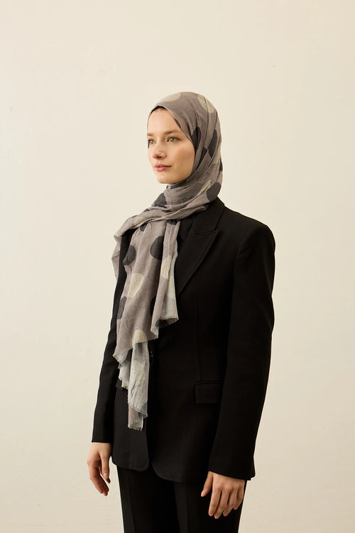 Polkadot Desen Aya Kraş Şal
