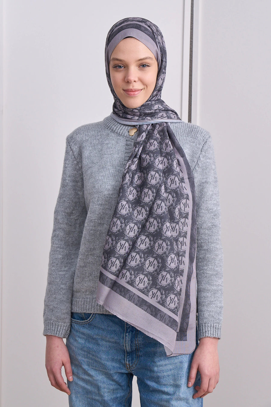 İcon Crest Mk Desen Lina Şal