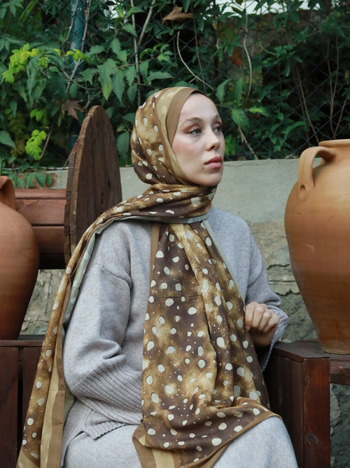 Geyik Desen Lina Şal