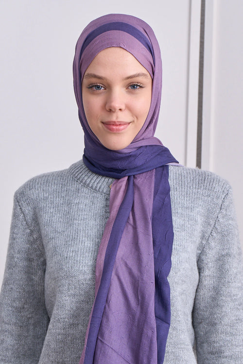 Plum Desen Bambu Şal