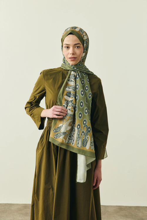 Nomad Desen Medine İpeği Şal