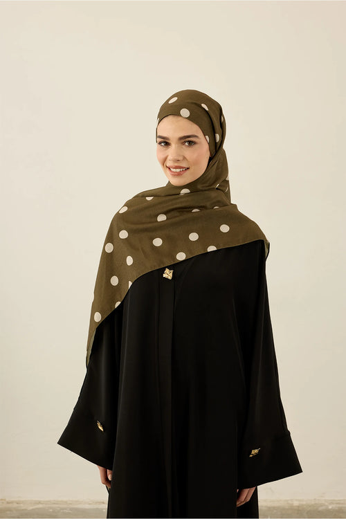 Polkadot Desen Lina Şal