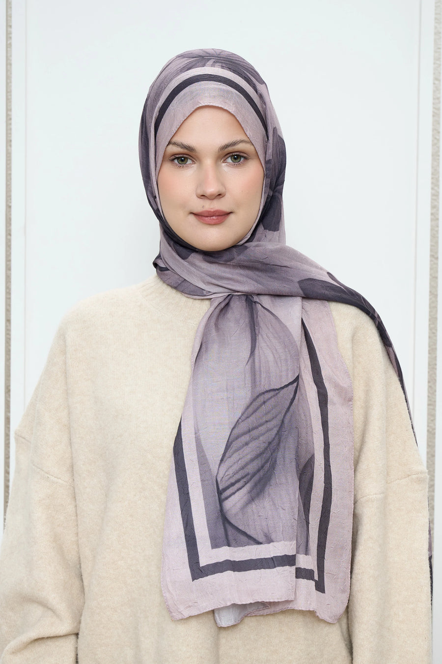 Flower Desen Bambu Şal