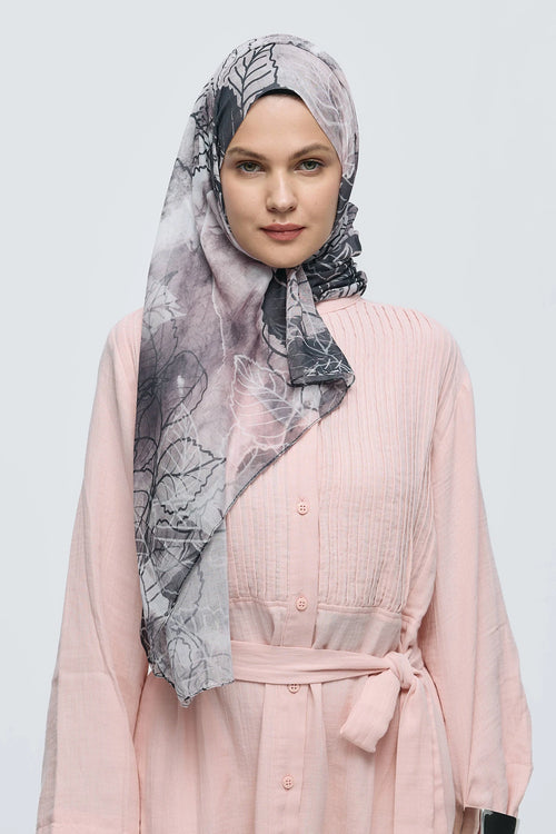 Safir Yaprak Desen Aya Şal