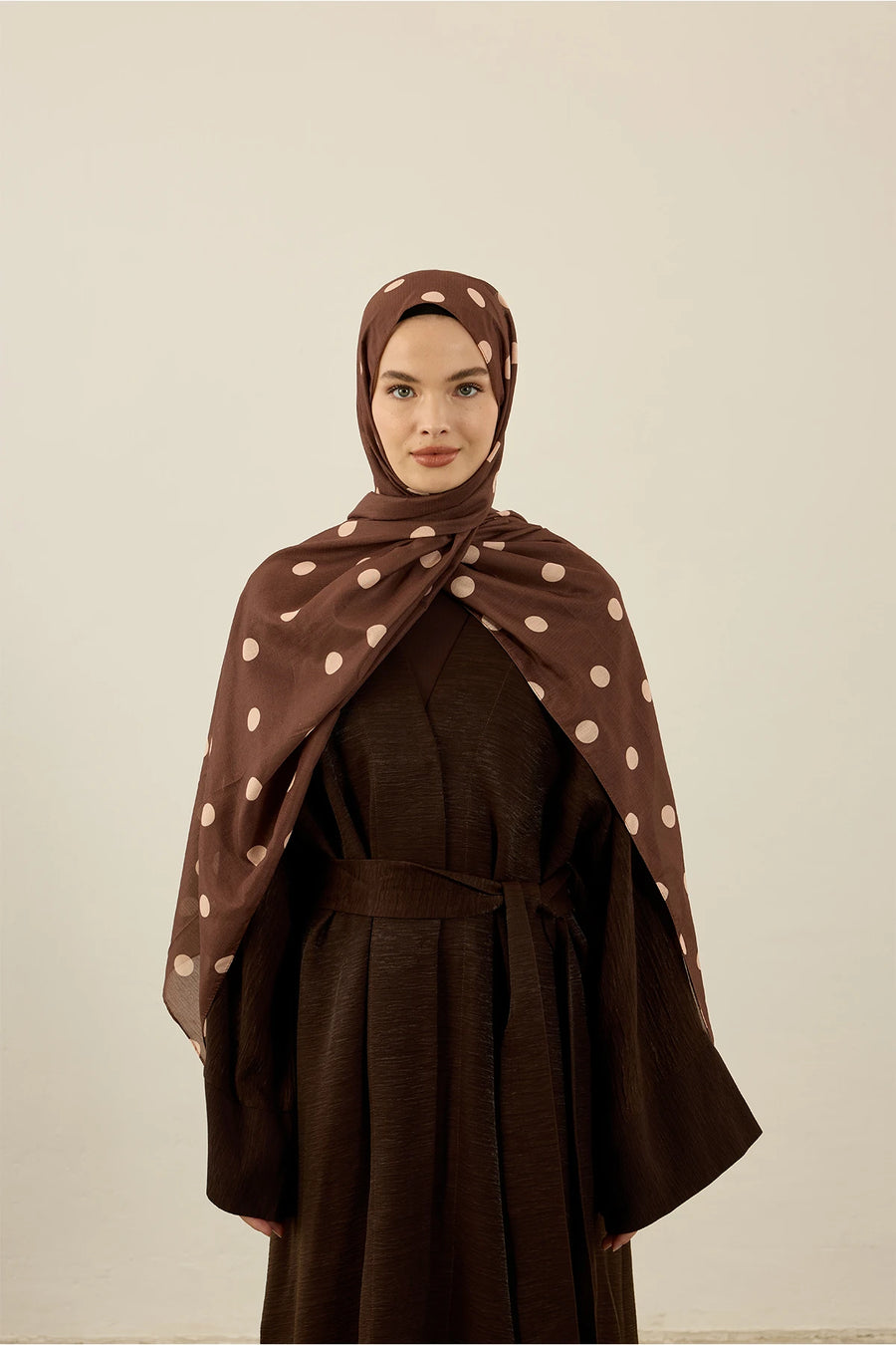 Polkadot Desen Lina Şal