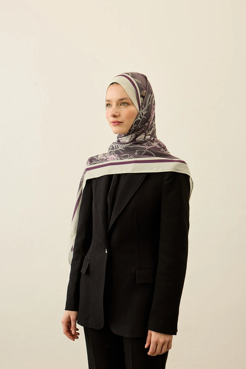 Floral Line Desen Liva Modal Şal