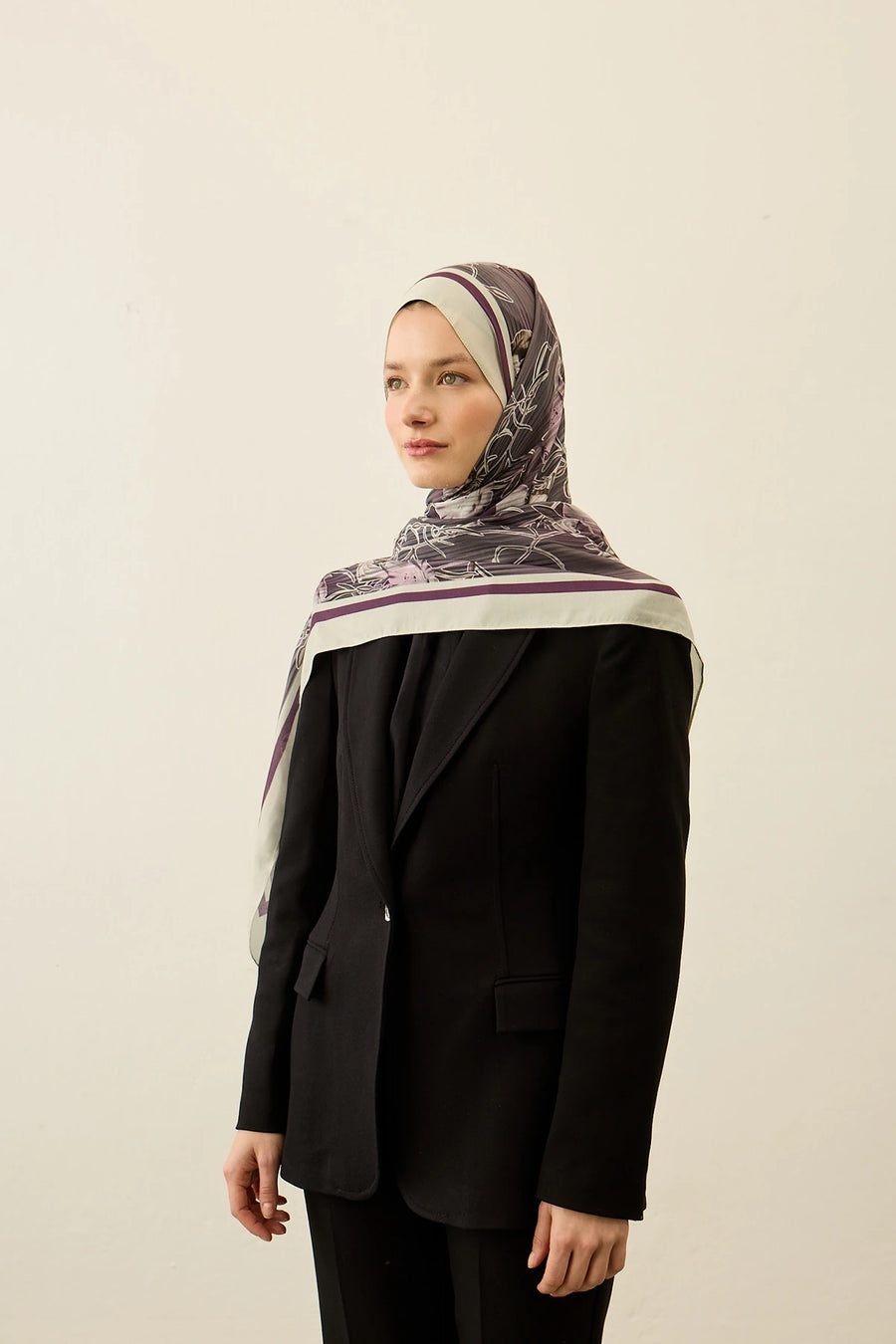 Floral Line Desen Liva Modal Şal