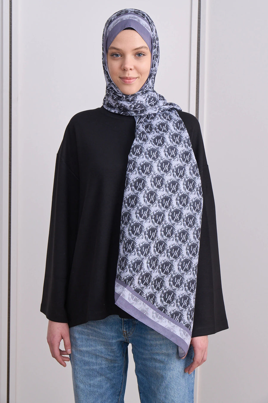 İcon Crest Mk Desen Lina Şal