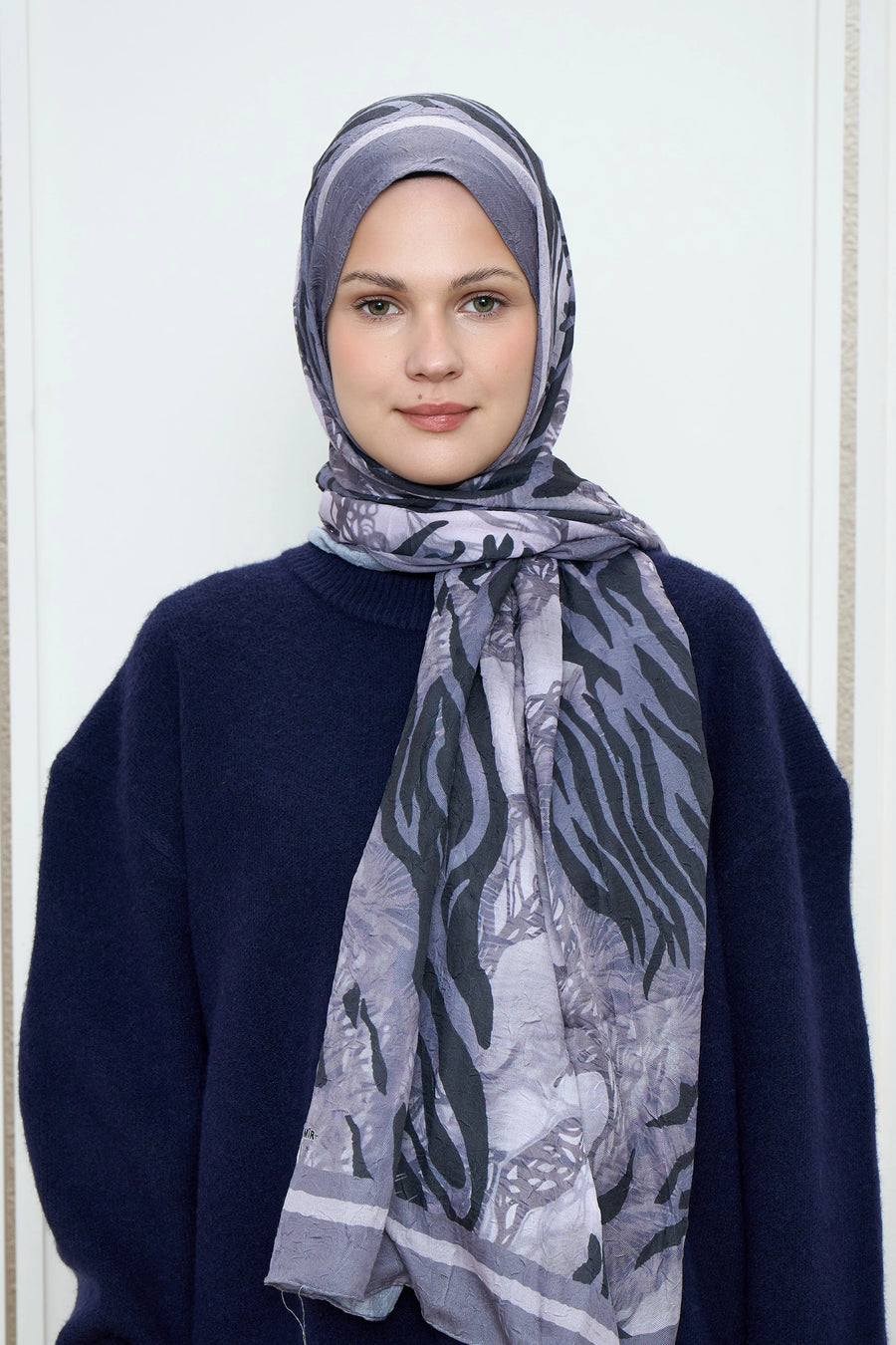 Zebra Desen Bambu Şal