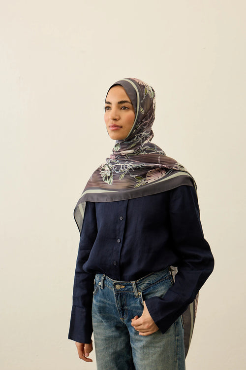 Floral Line Desen Liva Modal Şal