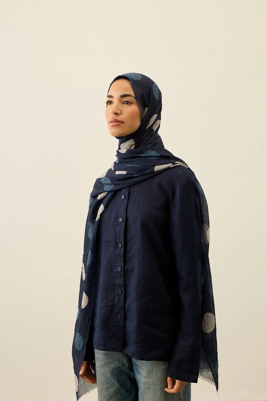 Polkadot Desen Aya Kraş Şal