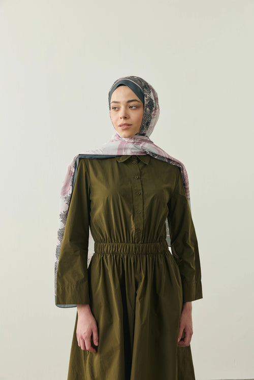 Antique Desen Medine İpeği Şal