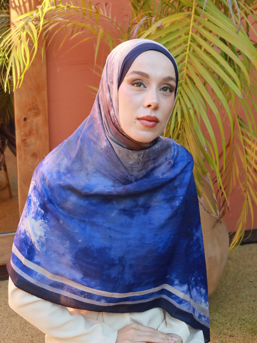 Velvet Desen Bambu Şal