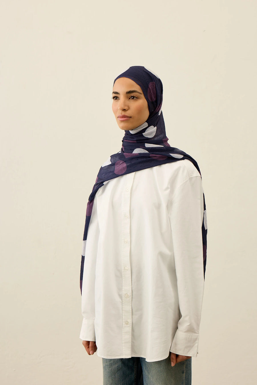Polkadot Desen Aya Kraş Şal