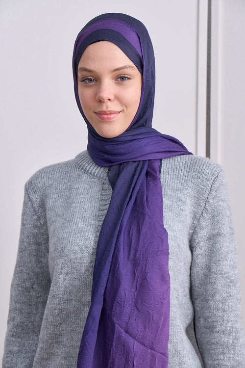 Plum Desen Bambu Şal