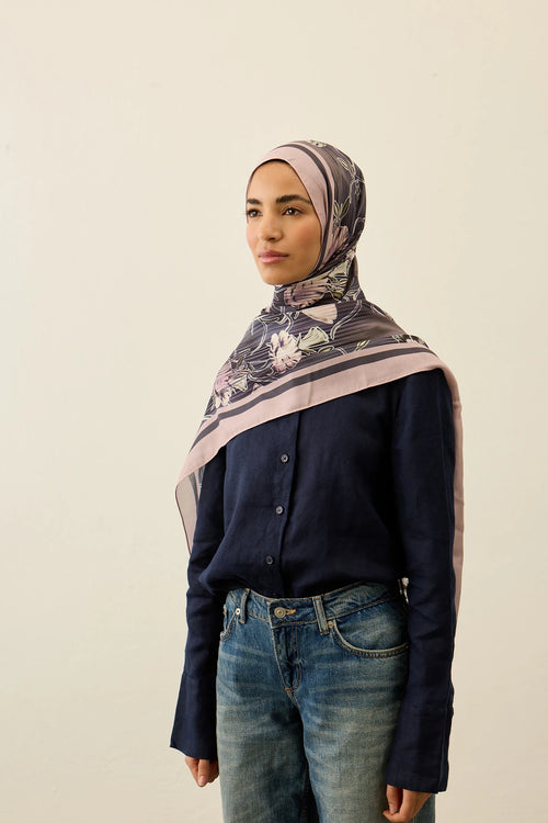 Floral Line Desen Liva Modal Şal