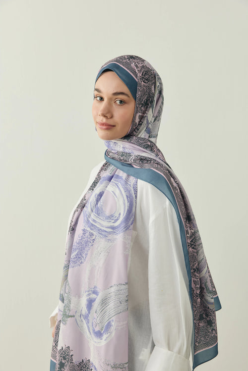 Antique Desen Medine İpeği Şal