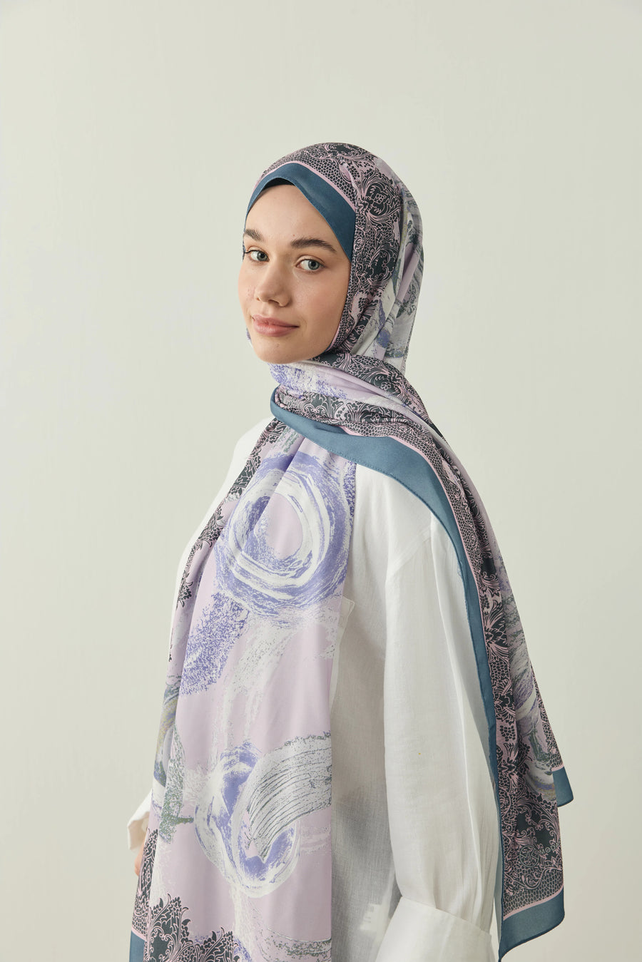 Antique Desen Medine İpeği Şal