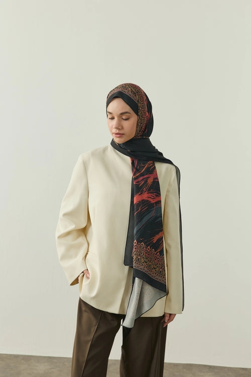 Bohemian Desen Medine İpeği Şal