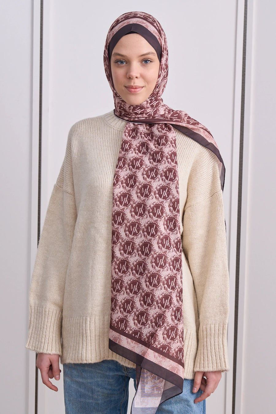 İcon Crest Mk Desen Lina Şal