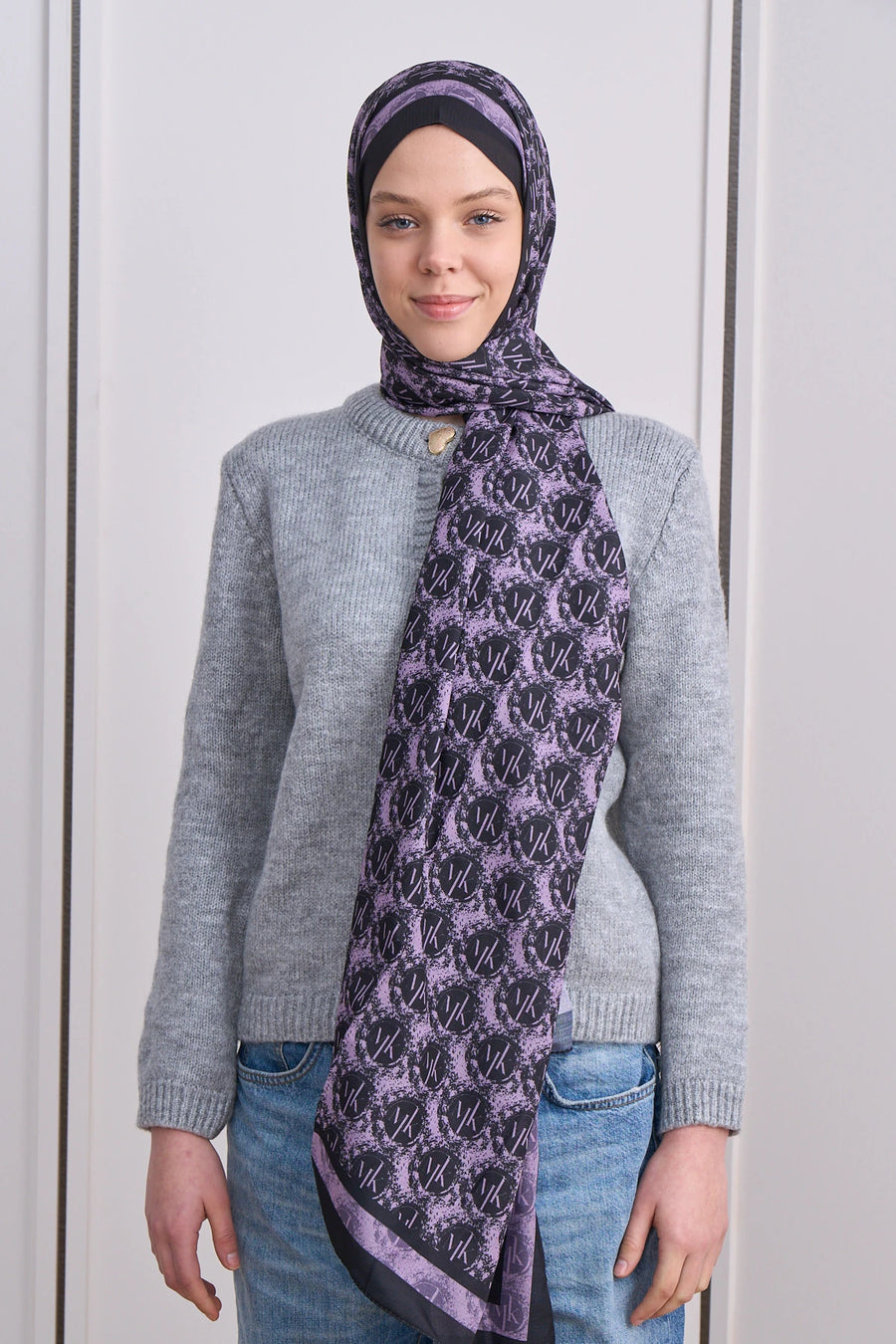 İcon Crest Mk Desen Lina Şal