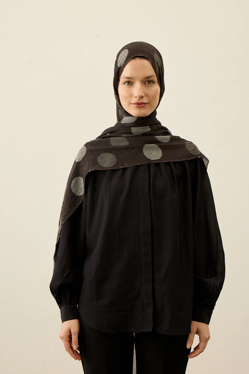 Polkadot Desen Aya Kraş Şal